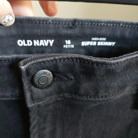 2 pair Women's High-Rise jeans size 16P Old Navy Straightleg & Skinny Casual - Picture 7 of 9